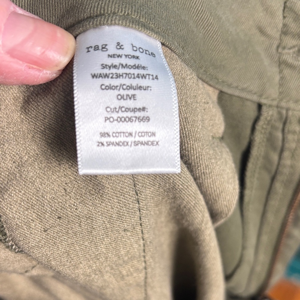 Rag & Bone sz 2 wide leg Olive Green womens Pants - Picture 11 of 11
